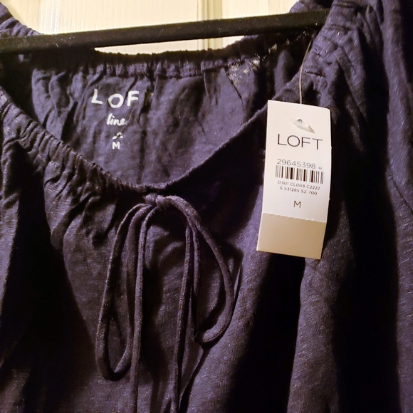 Loft Shirred Linen Tee - Picture 3 of 5